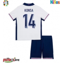 Camiseta Inglaterra Ezri Konsa #14 Primera Equipación para niños Eurocopa 2024 manga corta (+ pantalones cortos)